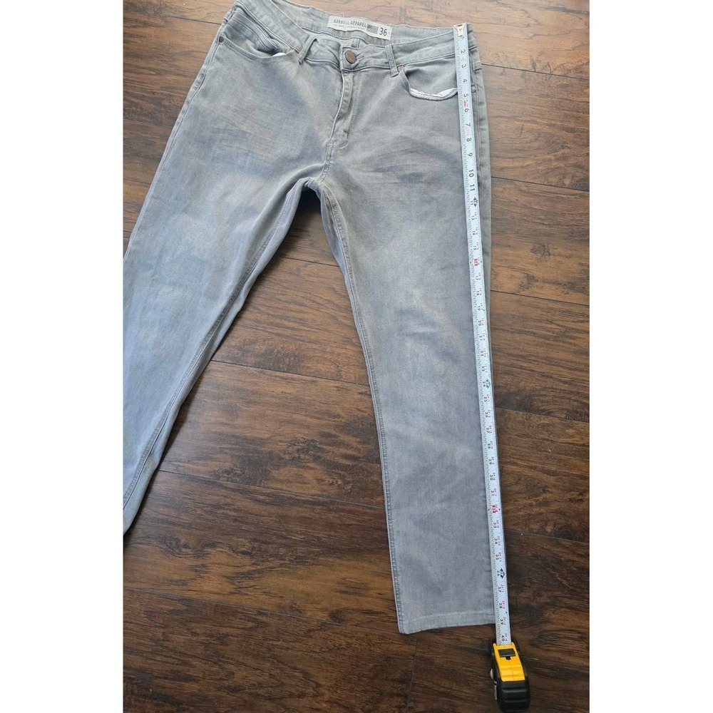 Barbell Apparel Jeans Mens 36 (35x29.5)Athletic Fit Grey Stretch Denim Grey Wash - Picture 8 of 16